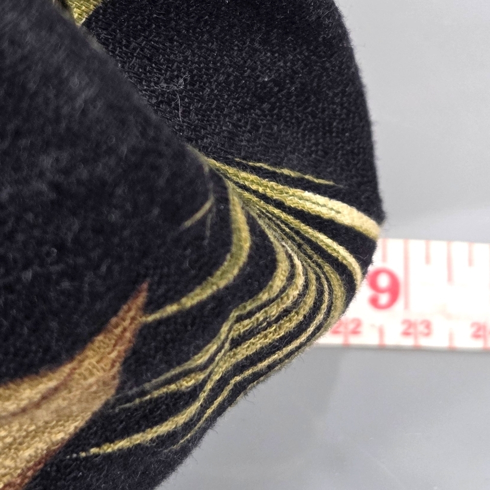 Vtg aBBa Black Golden Yellow Hibiscus Bag Kisslock Round Handle Hawaii '80s EUC - Picture 12 of 13